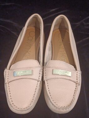 Calvin Klein Women's Blush Leather Moccasin Loafers